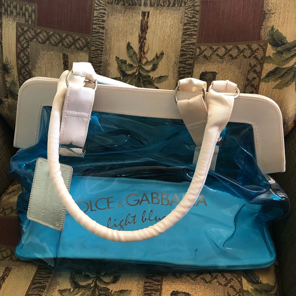Large Blue Transparent Dolce and Gabbana Bag